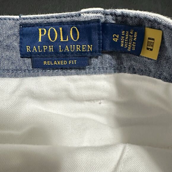 Polo Ralph Lauren Men’s Size 42 White Relaxed Fit Chino 10” Inseam Shorts - Picture 3 of 8
